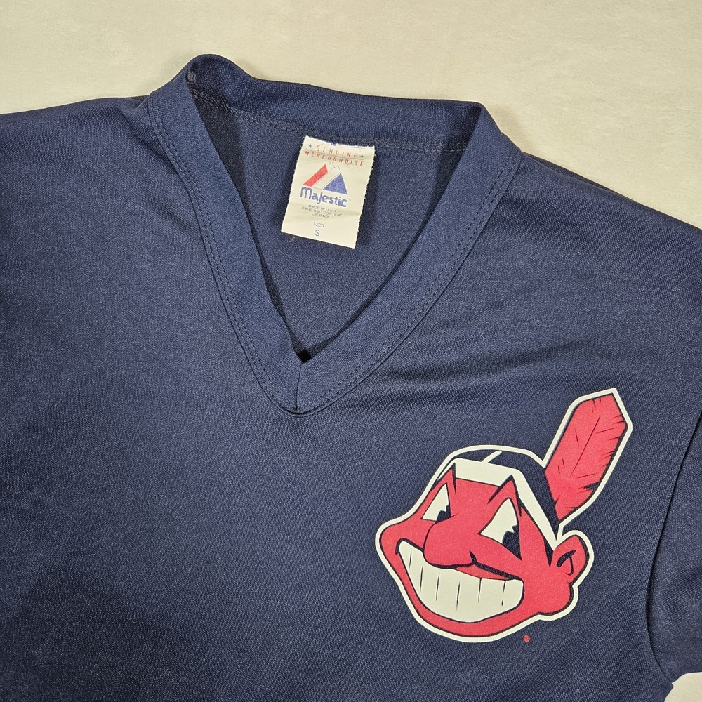 Cleveland Indians Vintage 90s Caricature T-Shirt MLB Baseball Graphic Size S USA - Picture 2 of 10